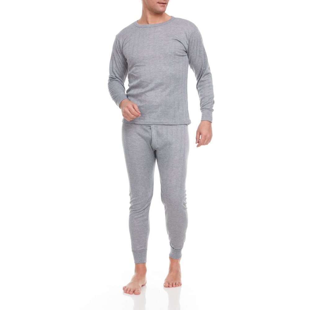 Thermals Men 100% Cotton Fleece Long Johns Warm Winter Baselayer Set 2 PAIRS NWT - Picture 7 of 9
